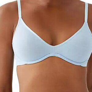 B.Tempted by Wacoal Unlined 2 Clasp Non-Padded Light Blue Underwire Bra NWT 34D